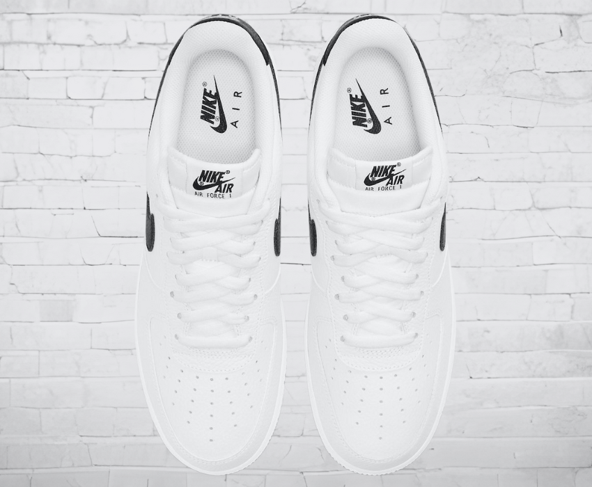 Nike Air Force 1 Low "07 White Black Pebbled Leather"