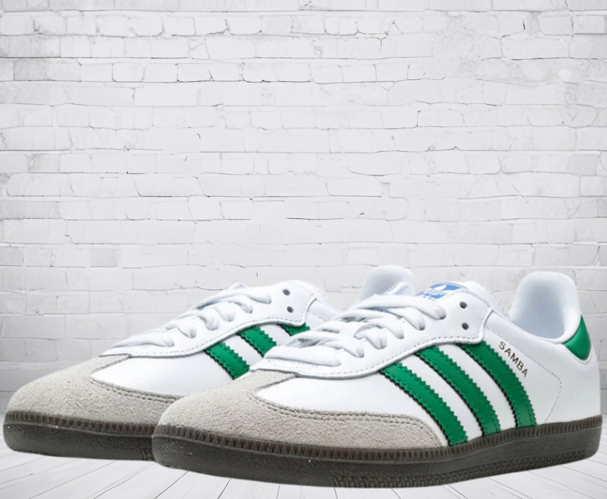 Adidas Samba OG "Footwear White Green"