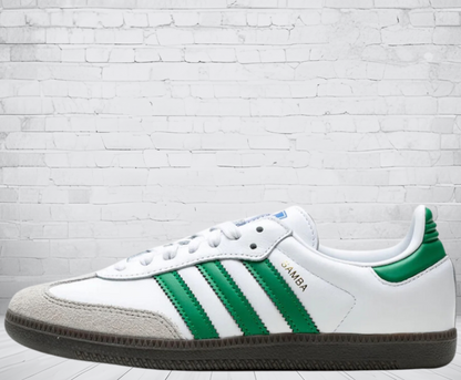 Adidas Samba OG "Footwear White Green"