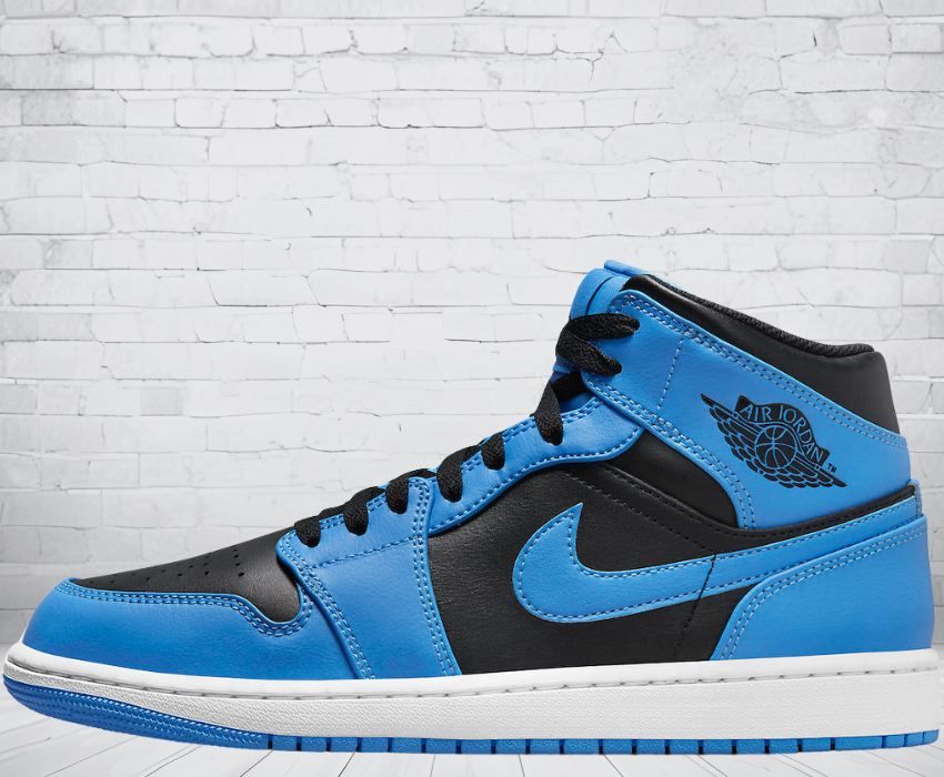 Jordan 1 Mid "University Blue Black"