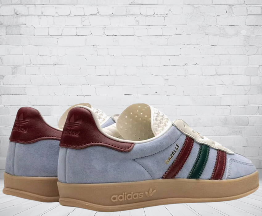 Adidas Gazelle Indoor "Blue Dawn Collegiate Burgundy"