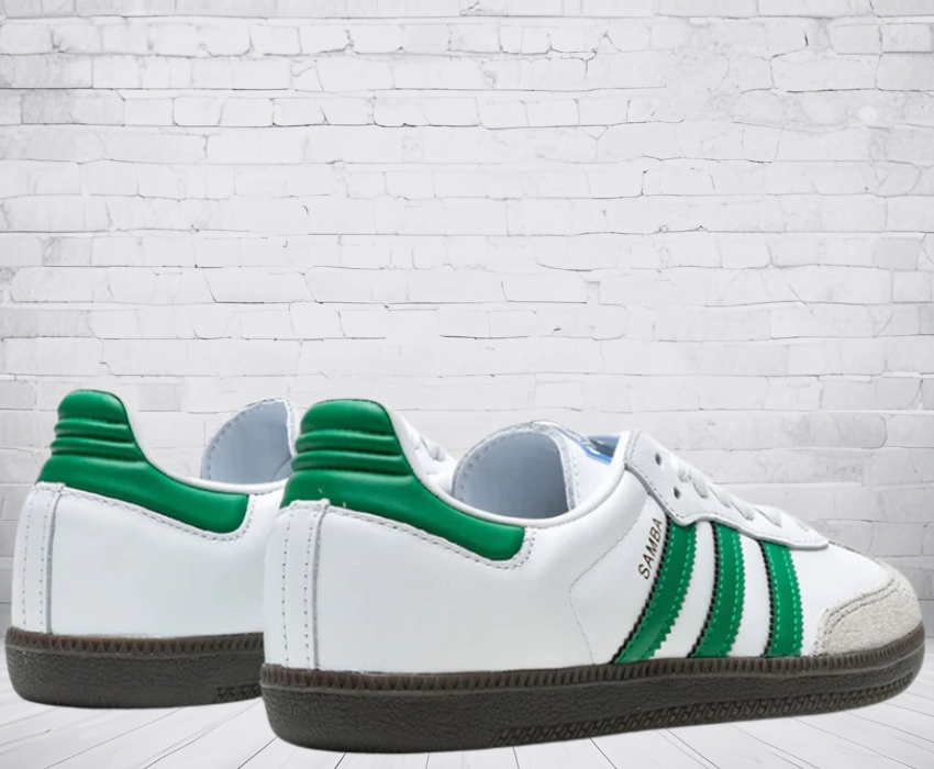 Adidas Samba OG "Footwear White Green"