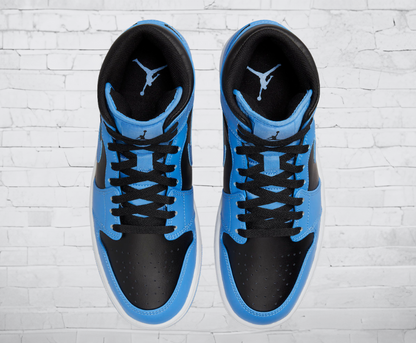 Jordan 1 Mid "University Blue Black"