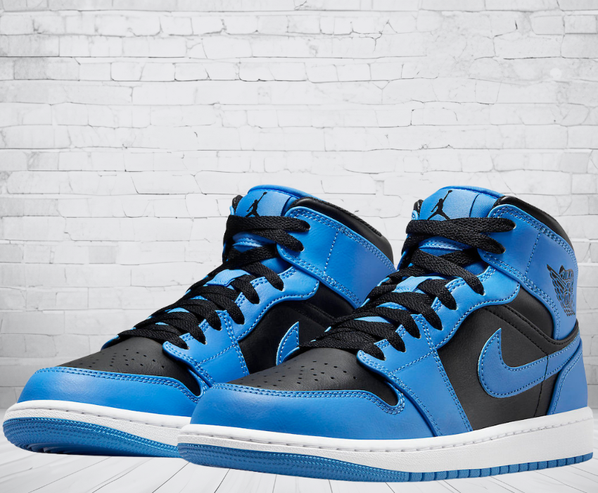 Jordan 1 Mid "University Blue Black"